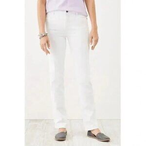 J. Jill Smooth Fit Straight Leg White Jeans 10 Petite